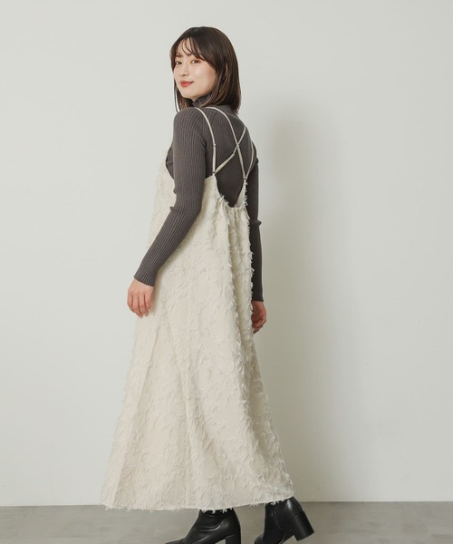 SENSE OF PLACE by URBAN RESEARCH（センスオブプレイスバイアーバンリサーチ）の「フリンジジャガードキャミワンピース（ワンピース・レディース・ブラック/アイボリー・ONE/S）」の14枚目の写真