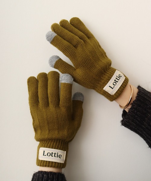 FUNALIVE（ファンアライブ）の「PAGE ONE スマホタッチ裏起毛手袋（無地）（手袋・レディース・ブラック/アイボリー/カーキ/ネイビー・FREE）」の7枚目の写真