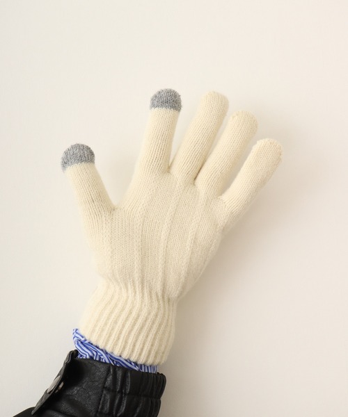 FUNALIVE（ファンアライブ）の「PAGE ONE スマホタッチ裏起毛手袋（無地）（手袋・レディース・ブラック/アイボリー/カーキ/ネイビー・FREE）」の10枚目の写真