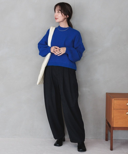 LEPSIM（レプシィム）の「ウールライクバルーンパンツ　983461（その他パンツ・レディース・グレー/ブルー/ブラック・FREE）」の7枚目の写真