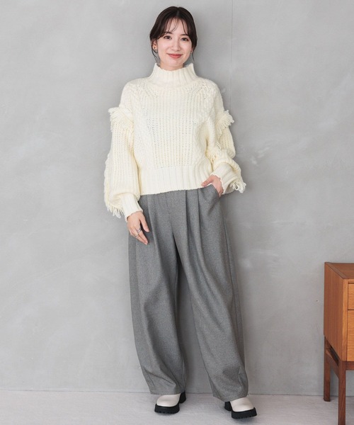 LEPSIM（レプシィム）の「ウールライクバルーンパンツ　983461（その他パンツ・レディース・グレー/ブルー/ブラック・FREE）」の14枚目の写真