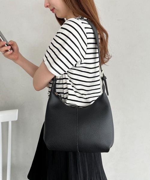 セール】round moon shoulder bag／ワンハンドルラウンドムーン