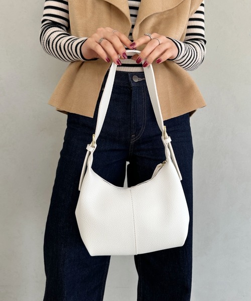 セール】round moon shoulder bag／ワンハンドルラウンドムーン