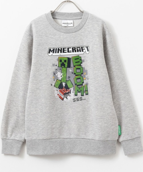 Minecraft マインクラフト 裏起毛 ロングスリーブトレーナー