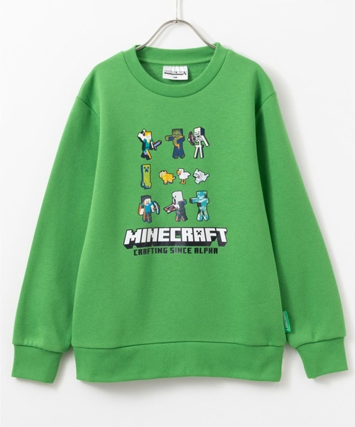 Minecraft マインクラフト 裏起毛 ロングスリーブトレーナー