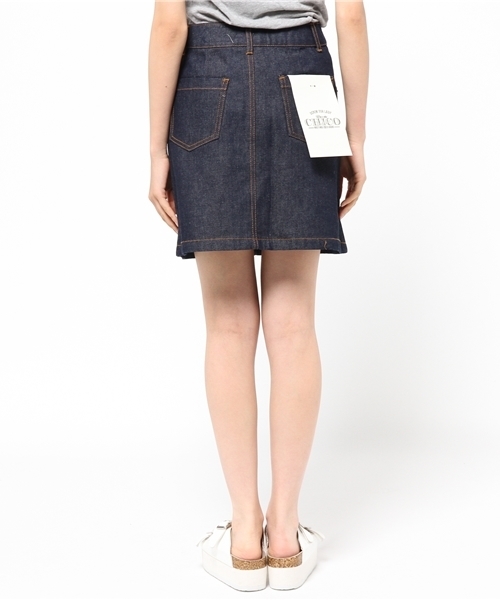 Chico（チコ）の「【who's who Chico】台形ミニスカート（デニムスカート・レディース・ネイビー/ベージュ・MEDIUM/SMALL）」の9枚目の写真