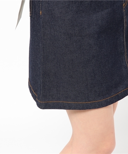 Chico（チコ）の「【who's who Chico】台形ミニスカート（デニムスカート・レディース・ネイビー/ベージュ・MEDIUM/SMALL）」の13枚目の写真