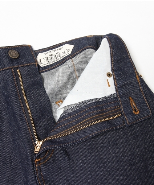 Chico（チコ）の「【who's who Chico】台形ミニスカート（デニムスカート・レディース・ネイビー/ベージュ・MEDIUM/SMALL）」の14枚目の写真