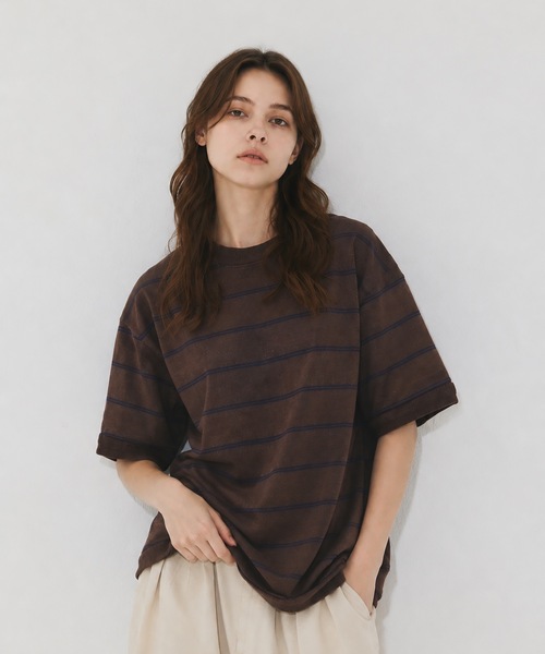 UN-USELESS(アンユースレス)の「【UN-USELESS】アンユースレス/ USL LINEN KNITEE(Tシャツ/カットソー・メンズ・ブラック/ホワイト/サックスブルー/グレー/ナチュラル/ネイビー/その他/ブルー系その他/ブラウン系その他・L-XL/S-M/M-L)」の4枚目の写真