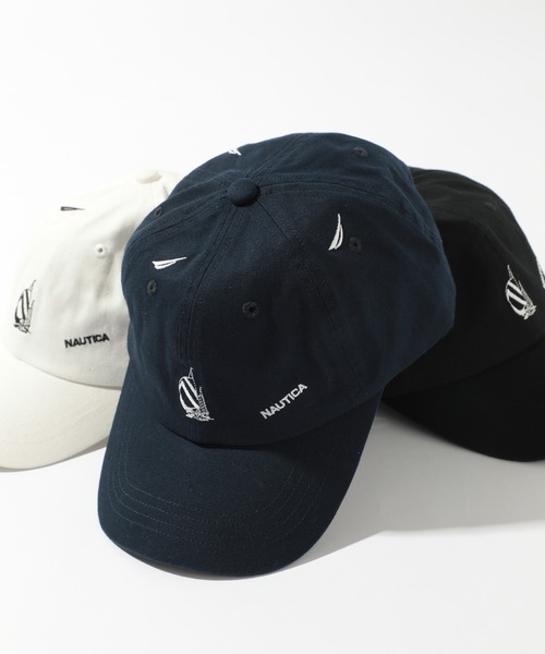 NAUTICA（ノーティカ）の「【NAUTICA】ロゴパターン6パネルキャップ NT063（キャップ・メンズ・ネイビー/ブラック/ホワイト・FREE）」の3枚目の写真