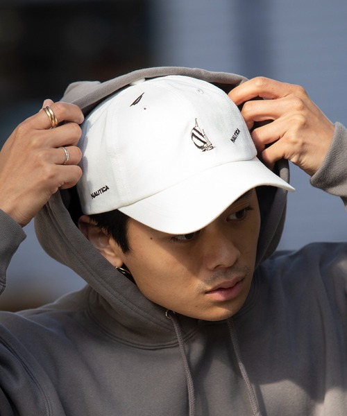 NAUTICA（ノーティカ）の「【NAUTICA】ロゴパターン6パネルキャップ NT063（キャップ・メンズ・ネイビー/ブラック/ホワイト・FREE）」の12枚目の写真