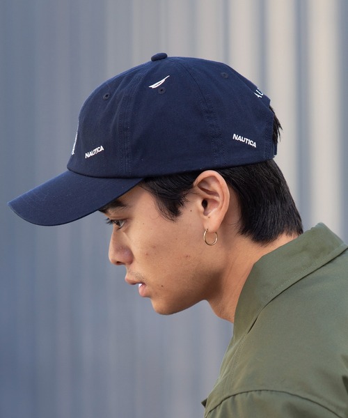 NAUTICA（ノーティカ）の「【NAUTICA】ロゴパターン6パネルキャップ NT063（キャップ・メンズ・ネイビー/ブラック/ホワイト・FREE）」の7枚目の写真
