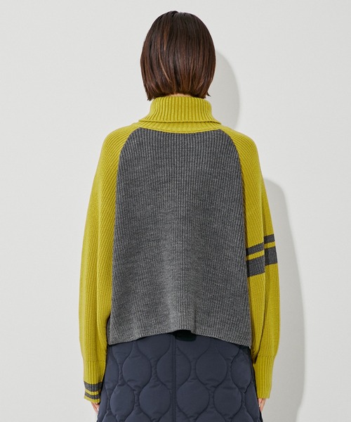 CITY TOKYO（シティトウキョウ）の「バイカラーラグランタートルニットトップス（ニット/セーター・レディース・ブラック/グレー/ベージュ・FREE）」の16枚目の写真