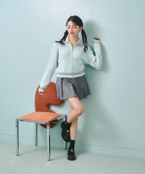 【関税込み】Stine Goya ブラウン＆ブルー Noura ミニスカート スカート ミニスカート ショートスカート[品番：AIKW0009571