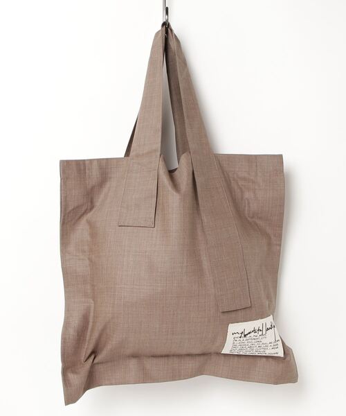 my beautiful landlet(マイビューティフルランドレット)の「【my beautiful landlet】CHINTZ FINISH WOOL TOTE BAG(トートバッグ・メンズ・ブラック/ブラウン/ベージュ・FREE)」の8枚目の写真