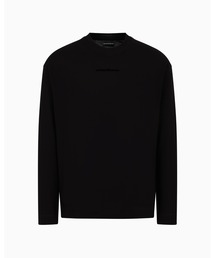 EMPORIO ARMANI | 【エンポリオ アルマーニ】オーバーサイズトップス シルケットピケ マイクロロゴ(Tシャツ/カットソー)