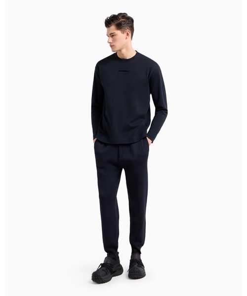 EMPORIO ARMANI（エンポリオアルマーニ）の「【エンポリオ アルマーニ】オーバーサイズトップス シルケットピケ マイクロロゴ（Tシャツ/カットソー・メンズ・ネイビー/ブラック・LARGE/MEDIUM/SMALL/X-SMALL/X-LARGE/XX-LARGE/XXX-LARGE/XX-SMALL）」の12枚目の写真