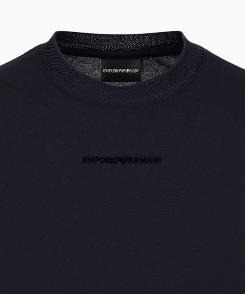 EMPORIO ARMANI（エンポリオアルマーニ）の「【エンポリオ アルマーニ】オーバーサイズトップス シルケットピケ マイクロロゴ（Tシャツ/カットソー・メンズ・ネイビー/ブラック・LARGE/MEDIUM/SMALL/X-SMALL/X-LARGE/XX-LARGE/XXX-LARGE/XX-SMALL）」の13枚目の写真