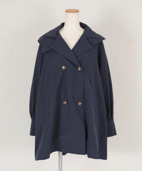 titivate(ティティベイト)の「ボリュームスリーブミドル丈トレンチコート(トレンチコート・レディース・ネイビー/ライトベージュ・M/S)」の18枚目の写真