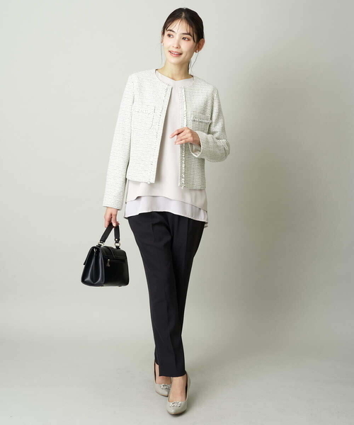 a.v.v（アーヴェヴェ）の「フラップハンドバッグ（ショルダーバッグ・レディース・ブラック/アイボリー・38）」の10枚目の写真