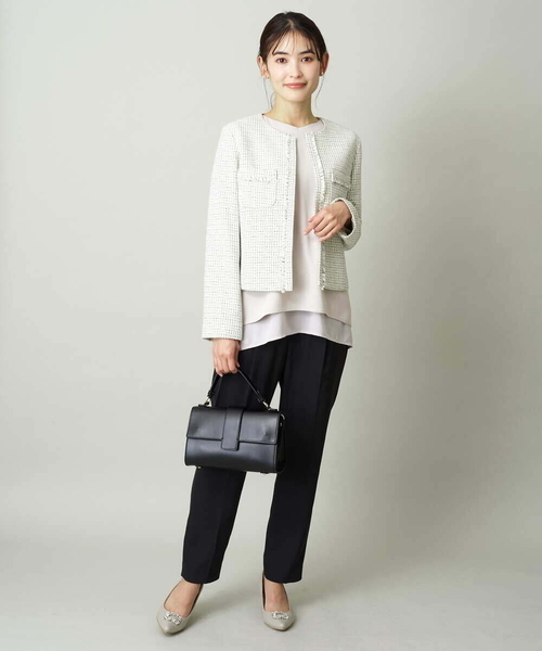 a.v.v（アーヴェヴェ）の「フラップハンドバッグ（ショルダーバッグ・レディース・ブラック/アイボリー・38）」の11枚目の写真