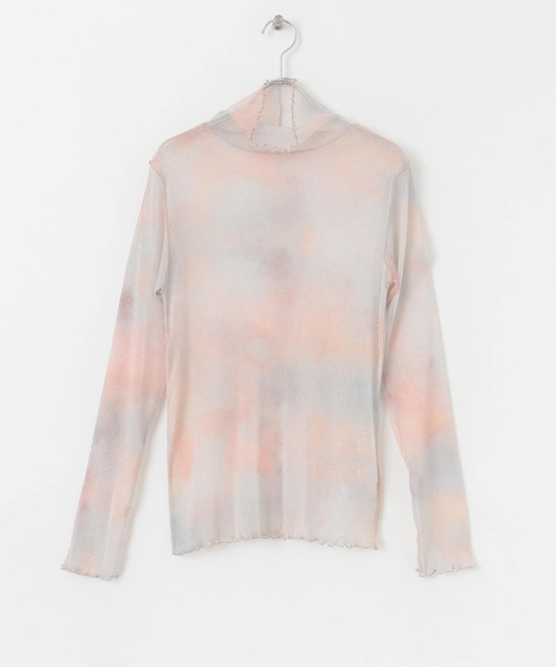 SENSE OF PLACE by URBAN RESEARCH（センスオブプレイスバイアーバンリサーチ）の「ラメシアーハイネックトップ（Tシャツ/カットソー・レディース・チャコールグレー/ライトベージュ/ブルー系その他/ピンク系その他/グレー系その他・ONE）」の10枚目の写真