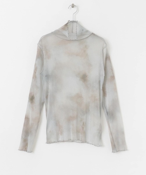 SENSE OF PLACE by URBAN RESEARCH（センスオブプレイスバイアーバンリサーチ）の「ラメシアーハイネックトップ（Tシャツ/カットソー・レディース・チャコールグレー/ライトベージュ/ブルー系その他/ピンク系その他/グレー系その他・ONE）」の12枚目の写真