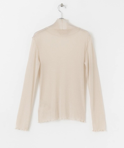 SENSE OF PLACE by URBAN RESEARCH（センスオブプレイスバイアーバンリサーチ）の「ラメシアーハイネックトップ（Tシャツ/カットソー・レディース・チャコールグレー/ライトベージュ/ブルー系その他/ピンク系その他/グレー系その他・ONE）」の15枚目の写真