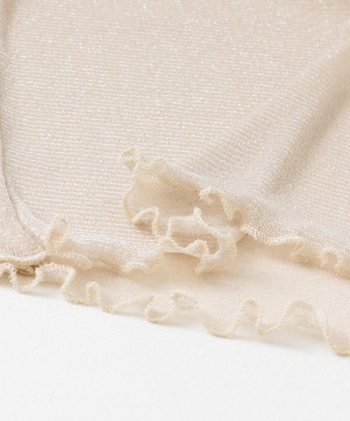 SENSE OF PLACE by URBAN RESEARCH（センスオブプレイスバイアーバンリサーチ）の「ラメシアーハイネックトップ（Tシャツ/カットソー・レディース・チャコールグレー/ライトベージュ/ブルー系その他/ピンク系その他/グレー系その他・ONE）」の16枚目の写真