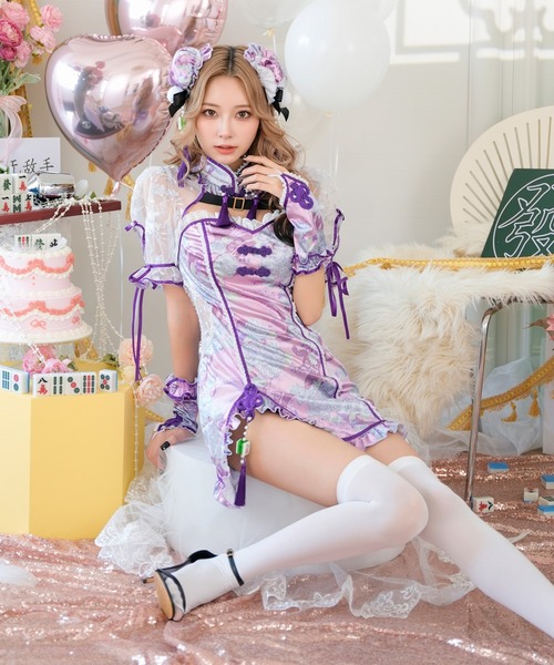 Malymoon（マリームーン）の「パフスリーブ麻雀チャイナ《ハロウィン