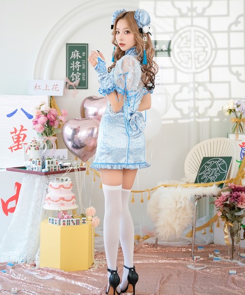 Malymoonパフスリーブ麻雀チャイナパープルバージョン☆ Malymoonパフスリーブ麻雀チャイナパープルバージョン☆ - メルカリ
