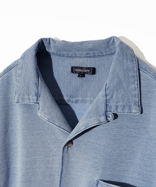 SOMEDIFF（サムディフ）の「【SOMEDIFF】開襟カットデニムシャツ メンズ（シャツ/ブラウス・メンズ・ブラック/ライトブラック/インディゴブルー/ライトブルー・XL/M/L）」の17枚目の写真