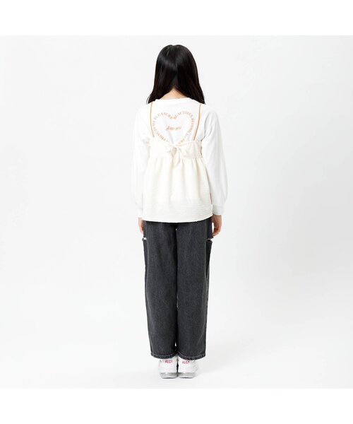 algy(アルジー)の「グランジデニムワイドパンツ(デニムパンツ・キッズ・ブラック/サックスブルー/オフホワイト・XX-SMALL/X-SMALL/MEDIUM/SMALL)」の5枚目の写真