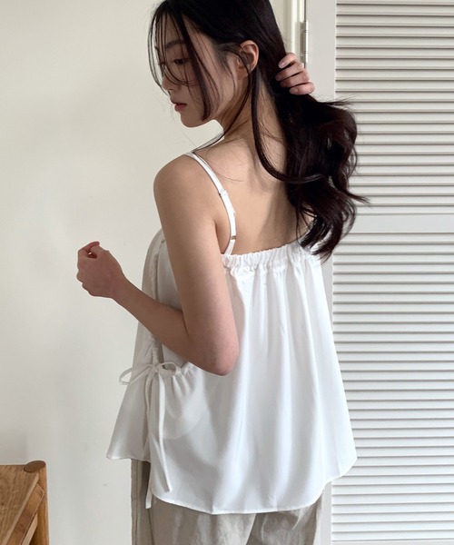 UNE MANSION(ユヌマンション)の「【2WAYスカート/キャミソール兼用】サイドビッグポケットフレアキャミソールレイヤードスカート(キャミソール・レディース・アイボリー/ブラック/ピンク・FREE)」の21枚目の写真