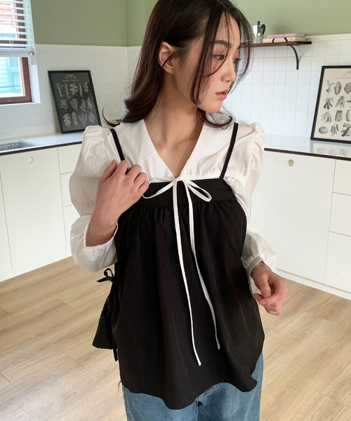 UNE MANSION(ユヌマンション)の「【2WAYスカート/キャミソール兼用】サイドビッグポケットフレアキャミソールレイヤードスカート(キャミソール・レディース・アイボリー/ブラック/ピンク・FREE)」の17枚目の写真