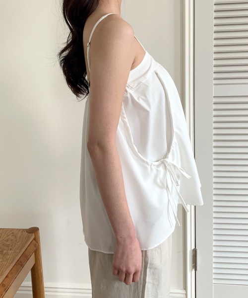 UNE MANSION(ユヌマンション)の「【2WAYスカート/キャミソール兼用】サイドビッグポケットフレアキャミソールレイヤードスカート(キャミソール・レディース・アイボリー/ブラック/ピンク・FREE)」の7枚目の写真