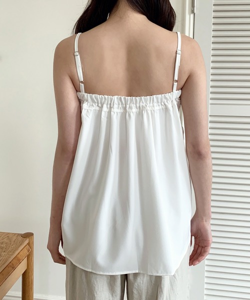 UNE MANSION(ユヌマンション)の「【2WAYスカート/キャミソール兼用】サイドビッグポケットフレアキャミソールレイヤードスカート(キャミソール・レディース・アイボリー/ブラック/ピンク・FREE)」の8枚目の写真