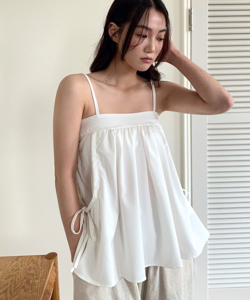 UNE MANSION(ユヌマンション)の「【2WAYスカート/キャミソール兼用】サイドビッグポケットフレアキャミソールレイヤードスカート(キャミソール・レディース・アイボリー/ブラック/ピンク・FREE)」の20枚目の写真