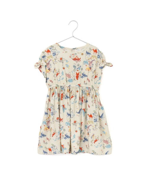 MAKE YOUR DAY(メイクユアデイ)の「地図総柄サンドレス■80~140cm(ワンピース・キッズ・アイボリー/ブルー・130/140/90/100/110/120/80)」の2枚目の写真