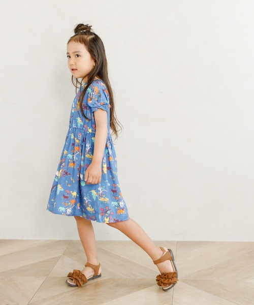 MAKE YOUR DAY(メイクユアデイ)の「地図総柄サンドレス■80~140cm(ワンピース・キッズ・アイボリー/ブルー・130/140/90/100/110/120/80)」の19枚目の写真