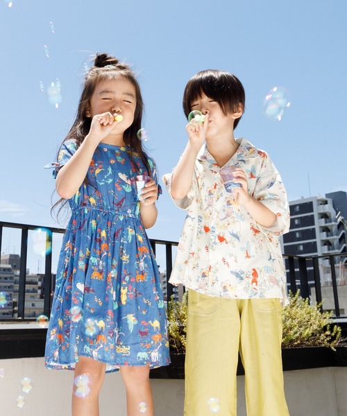 MAKE YOUR DAY(メイクユアデイ)の「地図総柄サンドレス■80~140cm(ワンピース・キッズ・アイボリー/ブルー・130/140/90/100/110/120/80)」の20枚目の写真