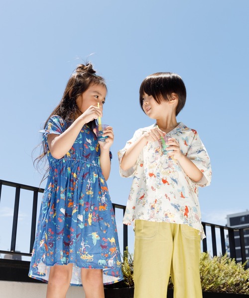 MAKE YOUR DAY(メイクユアデイ)の「地図総柄サンドレス■80~140cm(ワンピース・キッズ・アイボリー/ブルー・130/140/90/100/110/120/80)」の21枚目の写真