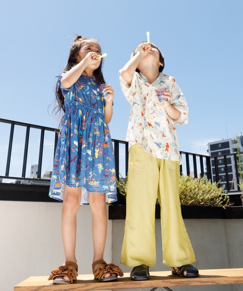 MAKE YOUR DAY(メイクユアデイ)の「地図総柄サンドレス■80~140cm(ワンピース・キッズ・アイボリー/ブルー・130/140/90/100/110/120/80)」の22枚目の写真