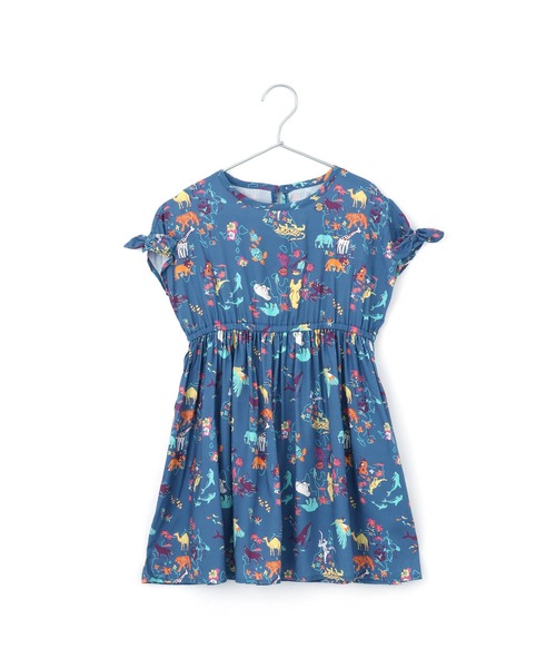 MAKE YOUR DAY(メイクユアデイ)の「地図総柄サンドレス■80~140cm(ワンピース・キッズ・アイボリー/ブルー・130/140/90/100/110/120/80)」の5枚目の写真