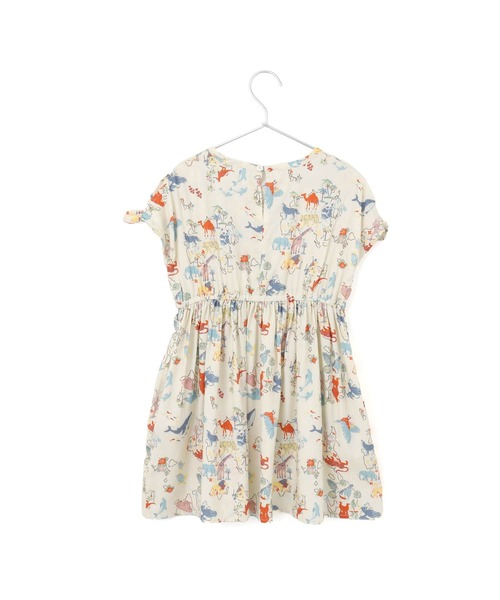 MAKE YOUR DAY(メイクユアデイ)の「地図総柄サンドレス■80~140cm(ワンピース・キッズ・アイボリー/ブルー・130/140/90/100/110/120/80)」の4枚目の写真