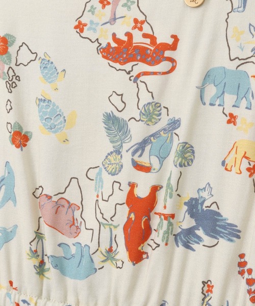 MAKE YOUR DAY(メイクユアデイ)の「地図総柄サンドレス■80~140cm(ワンピース・キッズ・アイボリー/ブルー・130/140/90/100/110/120/80)」の13枚目の写真