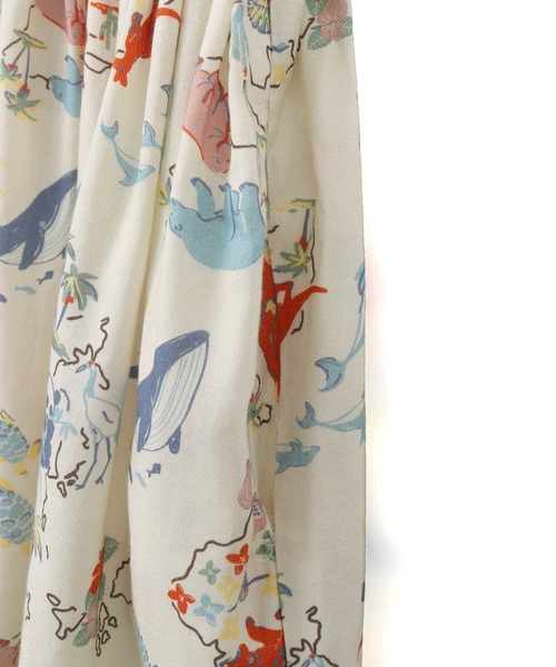 MAKE YOUR DAY(メイクユアデイ)の「地図総柄サンドレス■80~140cm(ワンピース・キッズ・アイボリー/ブルー・130/140/90/100/110/120/80)」の9枚目の写真