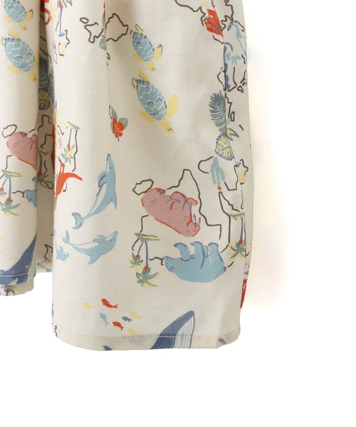 MAKE YOUR DAY(メイクユアデイ)の「地図総柄サンドレス■80~140cm(ワンピース・キッズ・アイボリー/ブルー・130/140/90/100/110/120/80)」の10枚目の写真