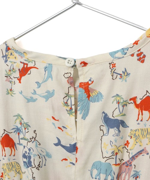 MAKE YOUR DAY(メイクユアデイ)の「地図総柄サンドレス■80~140cm(ワンピース・キッズ・アイボリー/ブルー・130/140/90/100/110/120/80)」の11枚目の写真