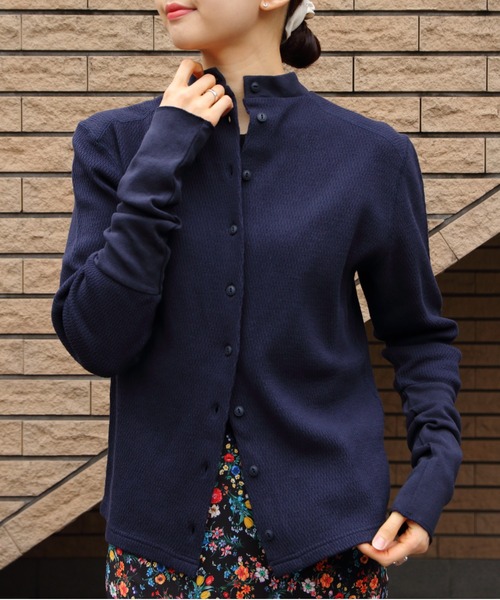 MEYAME(メヤメ)の「MEYAME/メヤメ フロントアンドバックリブプルオーバー FRONT AND BACK RIB PULLOVER(Tシャツ/カットソー・レディース・クリーム/ネイビー・FREE)」の13枚目の写真